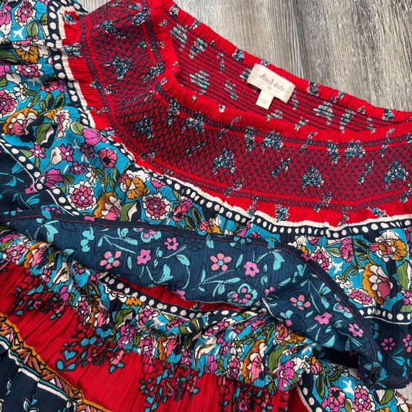 Altar'd State Women's Medium Maxi Dress Off‎ the Shoulders Colorful - Picture 1 of 5